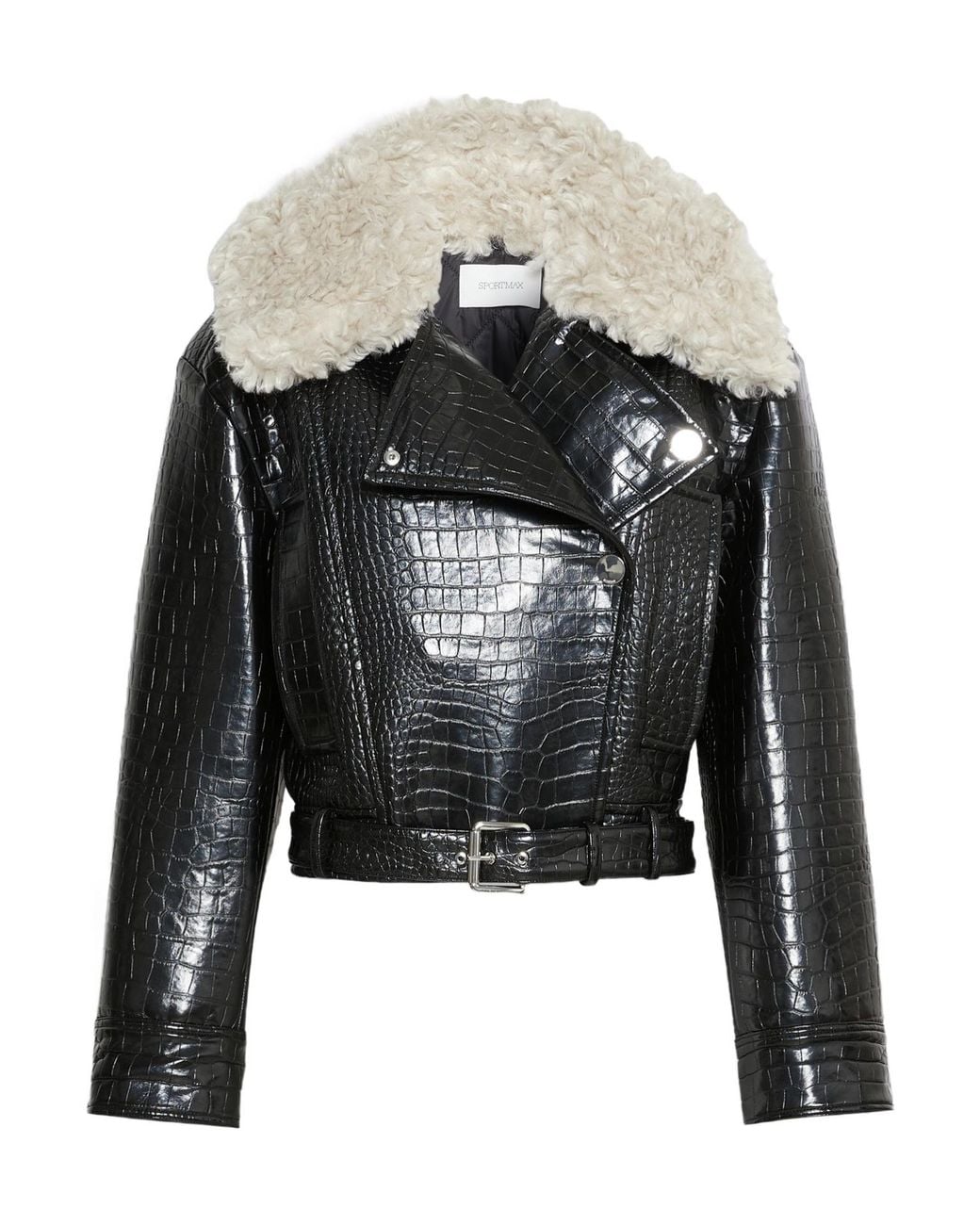 Sportmax Black Armonioso Embossed Jacket