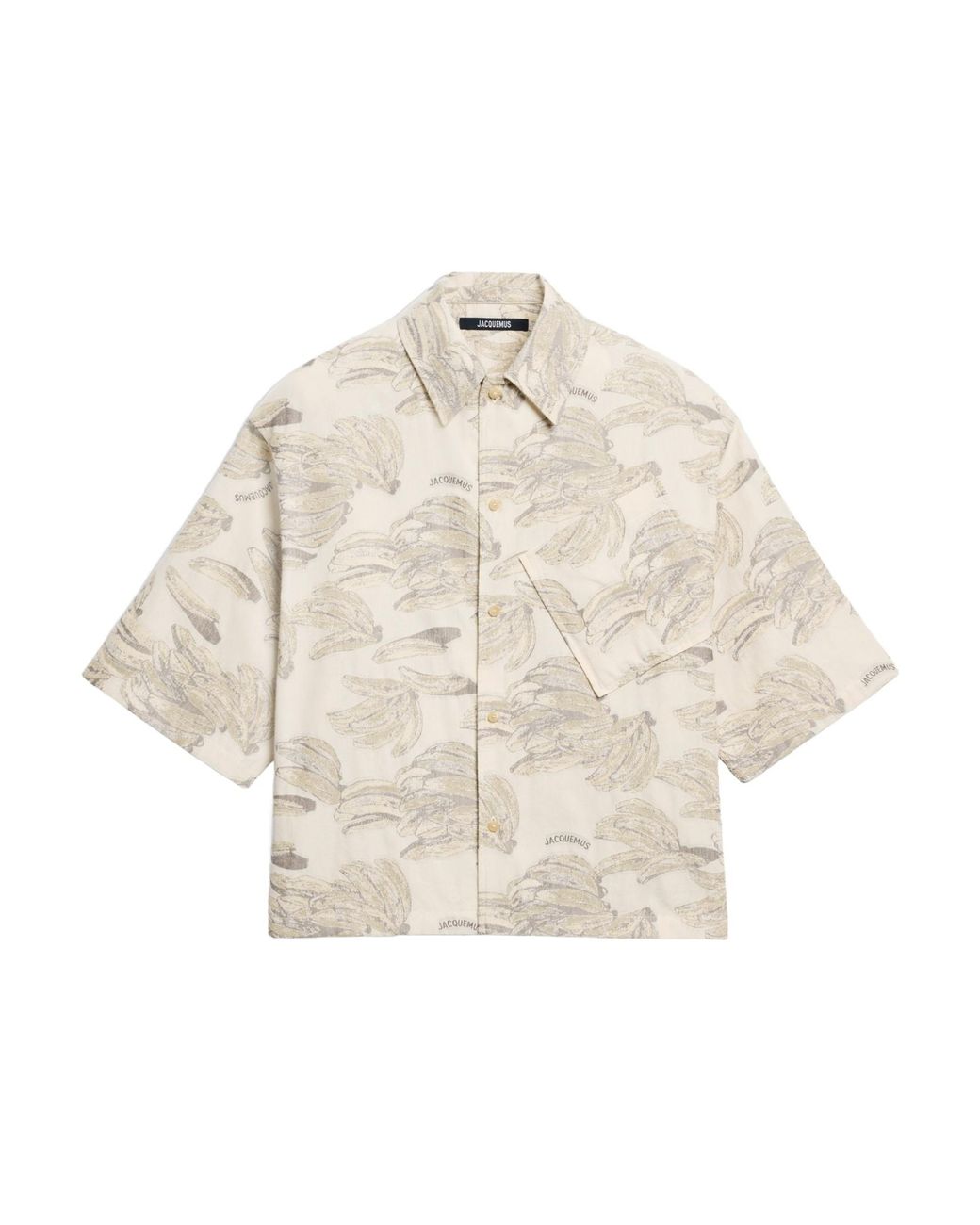 Jacquemus Natural The Aloe Banana Jacquard Boxy Shirt for men