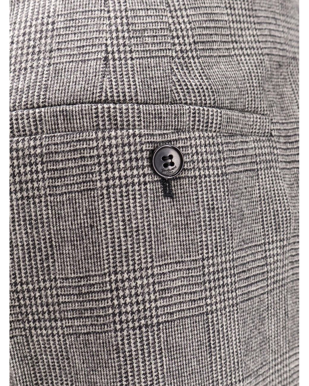 Saint Laurent Gray Certified Wool Trousers for men