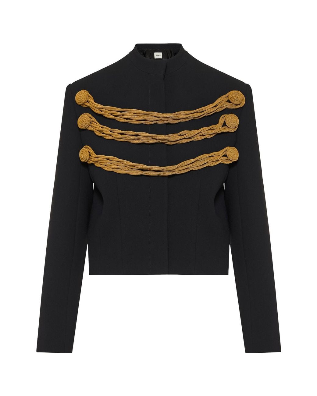 Khaite Black York Cord-Embroidered Casual Jacket