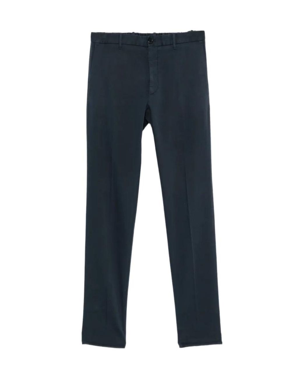 Incotex Blue Pressed-Crease Straight-Leg Trousers for men