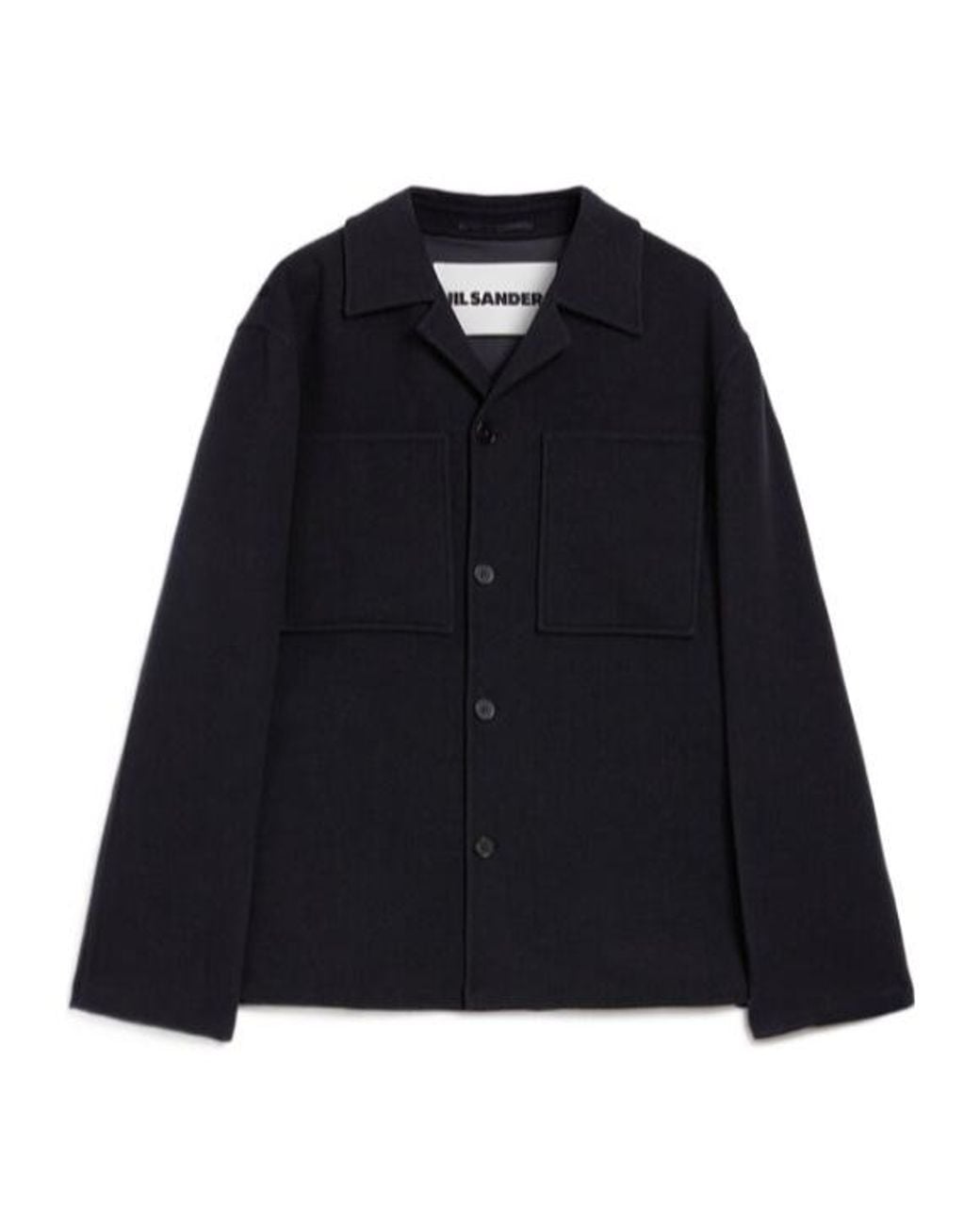 Jil Sander Blue Buttoned Shirt Jacket for men