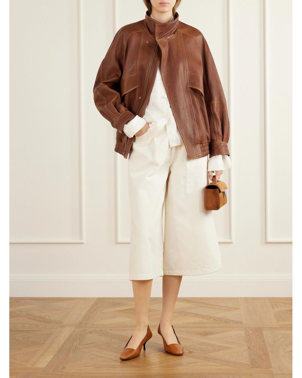 Neous Brown Tasha Leather Pumps