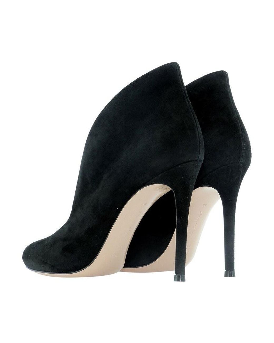 Gianvito Rossi Black Logo Open-Toed High Heels