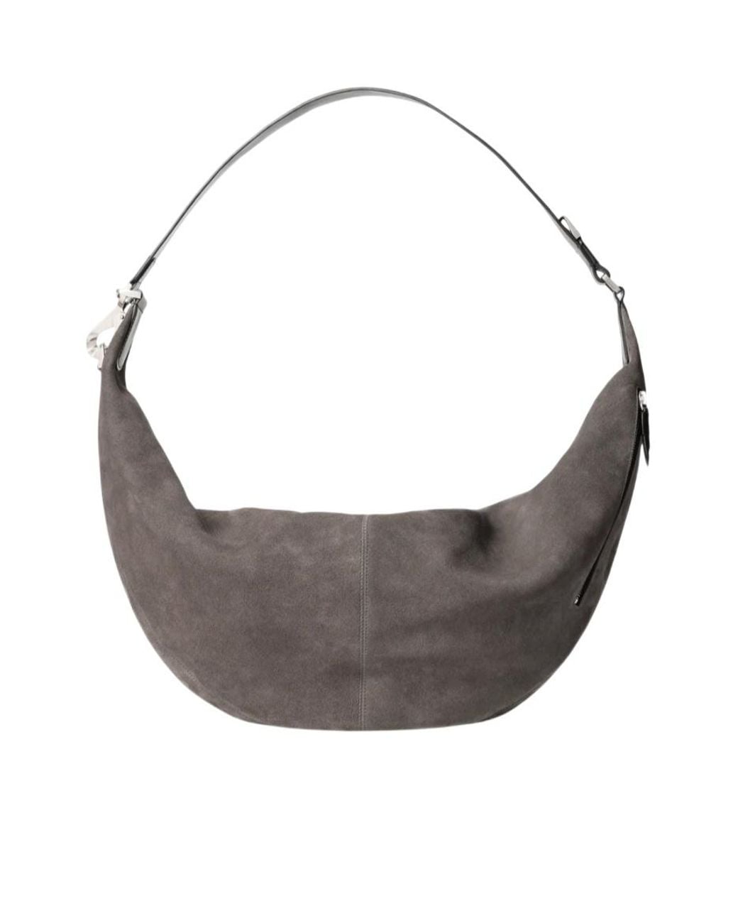 Lemaire Gray Croissant Zipped Shoulder Bag