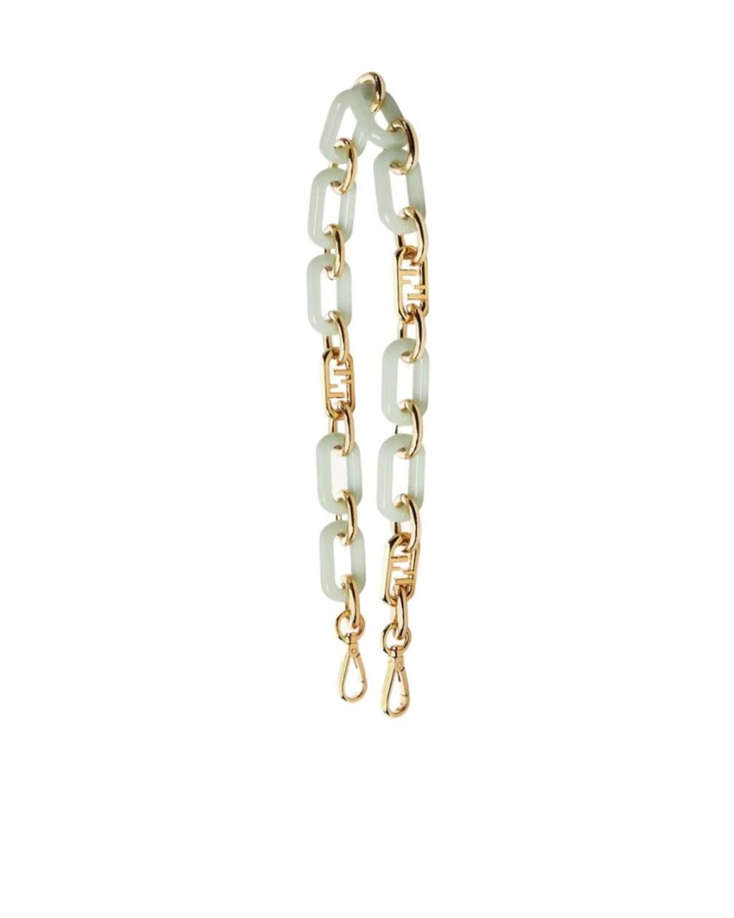 Fendi Metallic Colored Metal And Light Chain Shoulder Strap