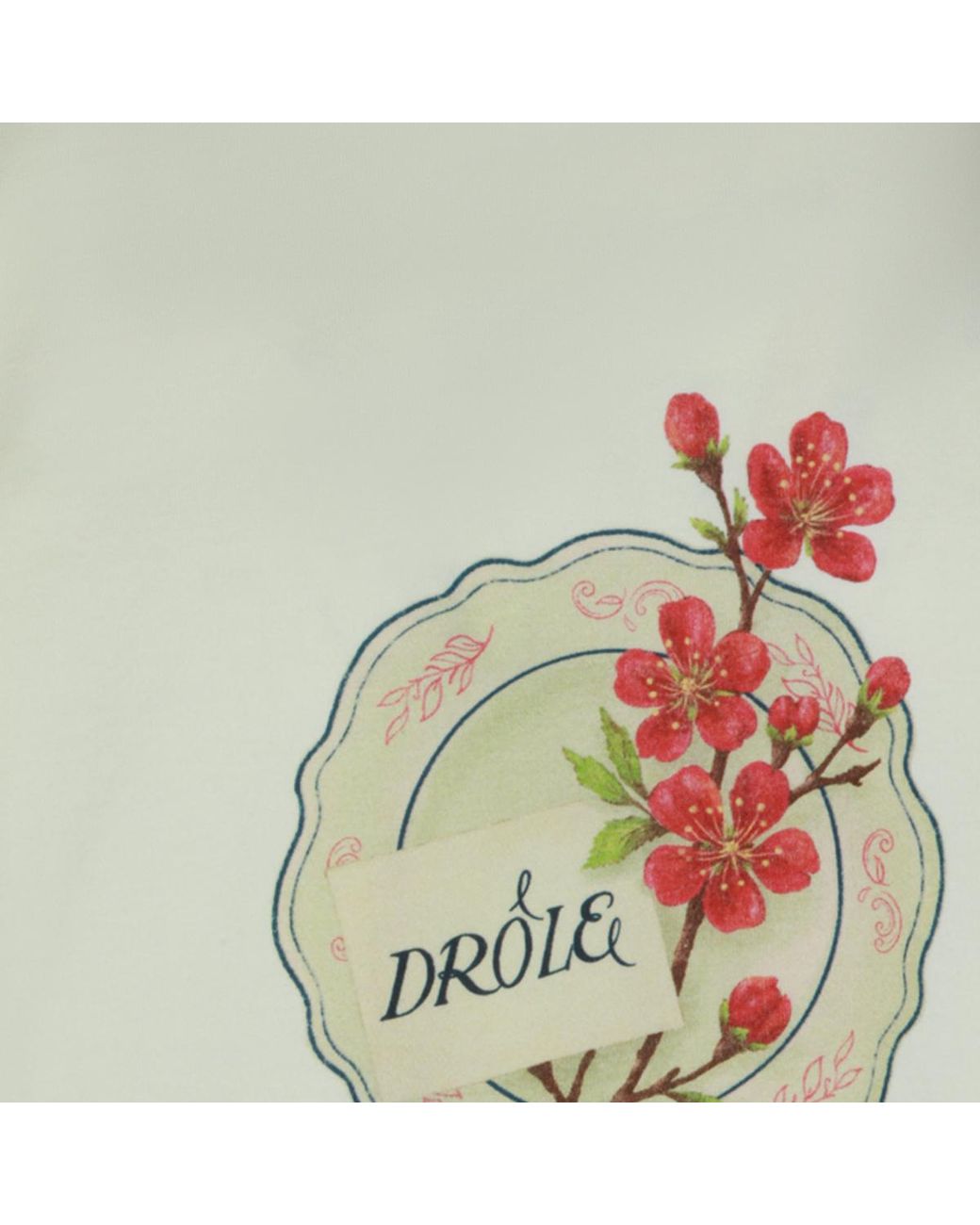 Drole de Monsieur White Drôle De Monsieur Floral Print T-Shirt for men