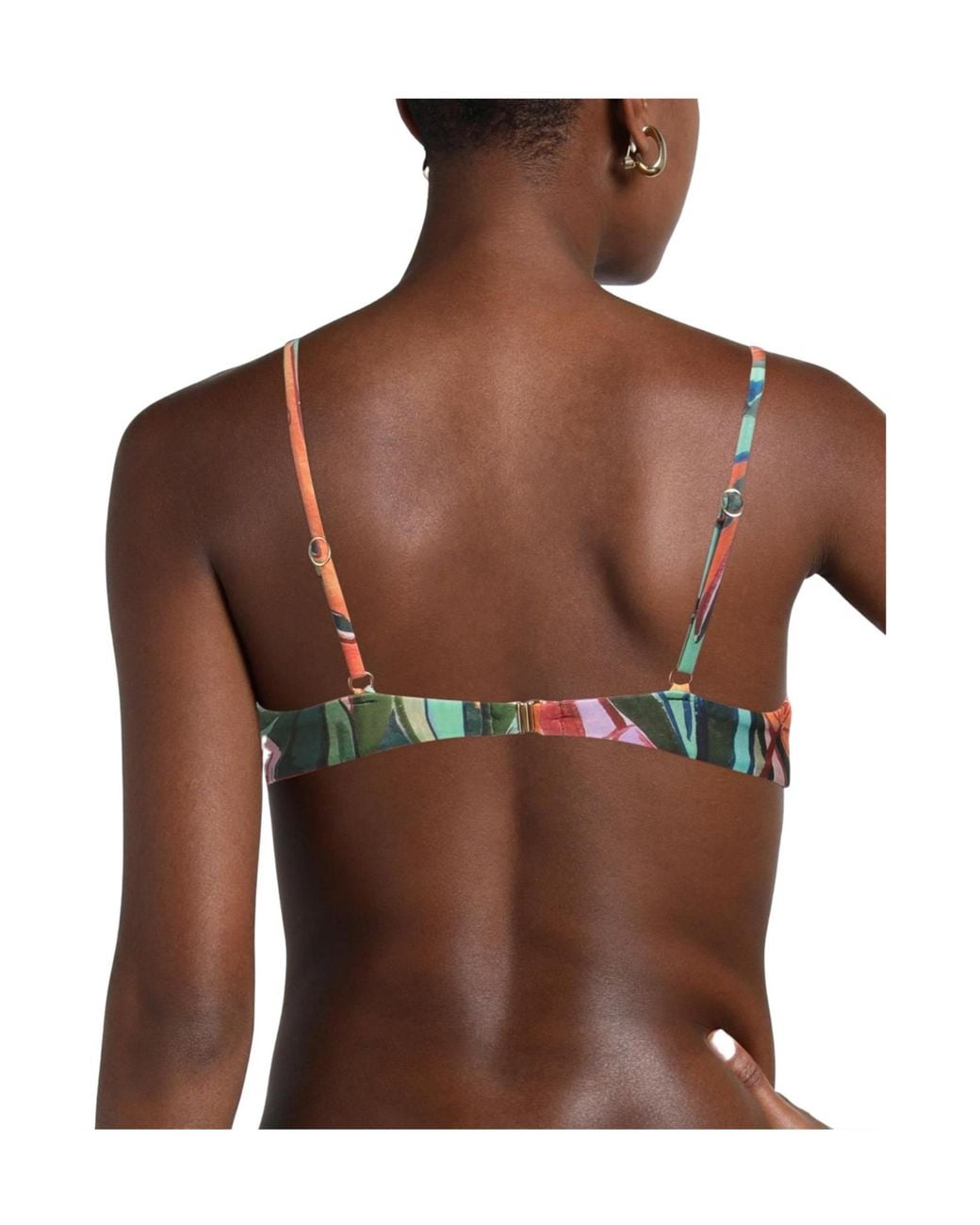 Farm Rio Multicolor Colorful Triangle Bikini Top
