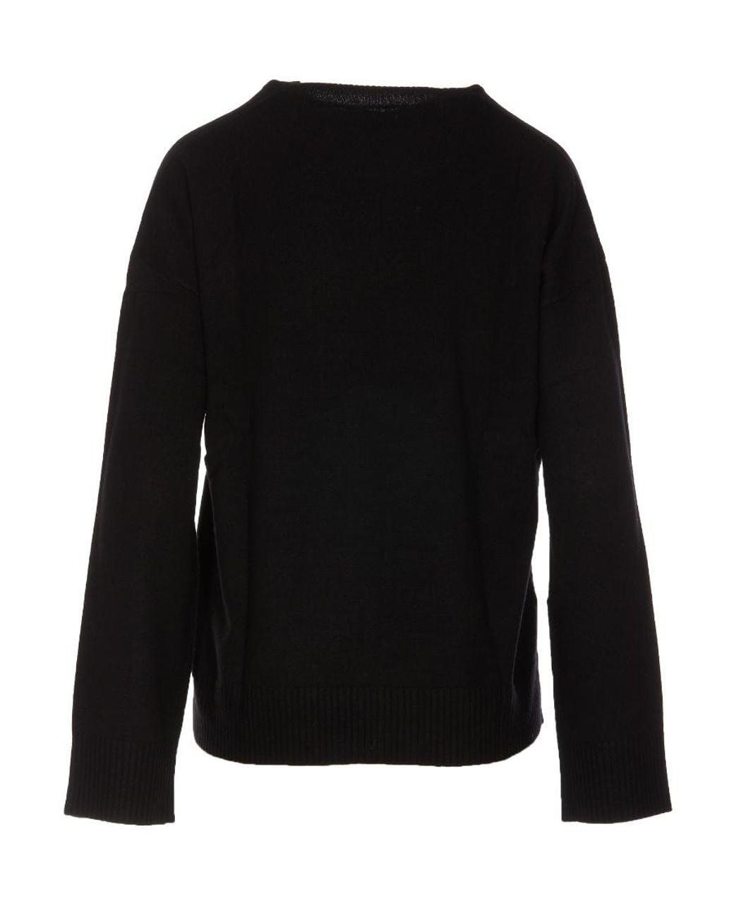 J.W. Anderson Black Jw Anderson X Run Hany Logo Embellished Crewneck Jumper