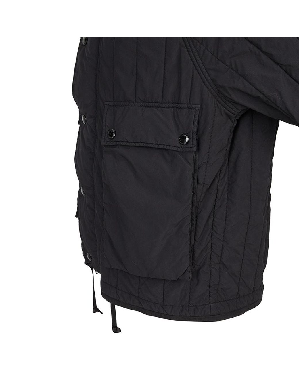 C P Company Black Gd Liner Padded Goggle Jacket for men