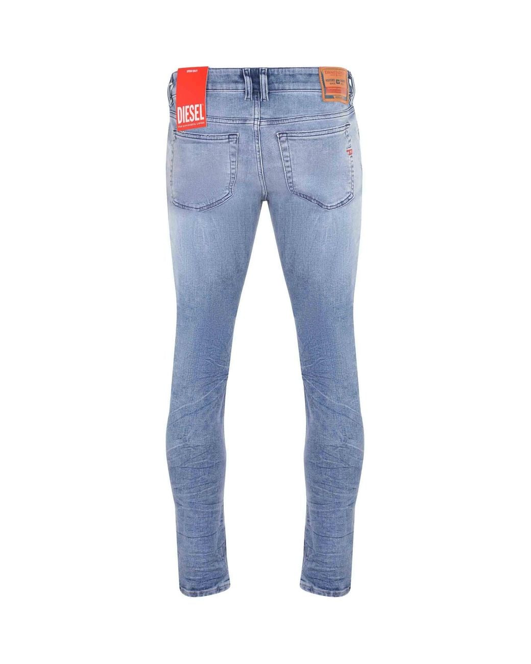 DIESEL Blue Logo Patch Slim Fit Jeans for men