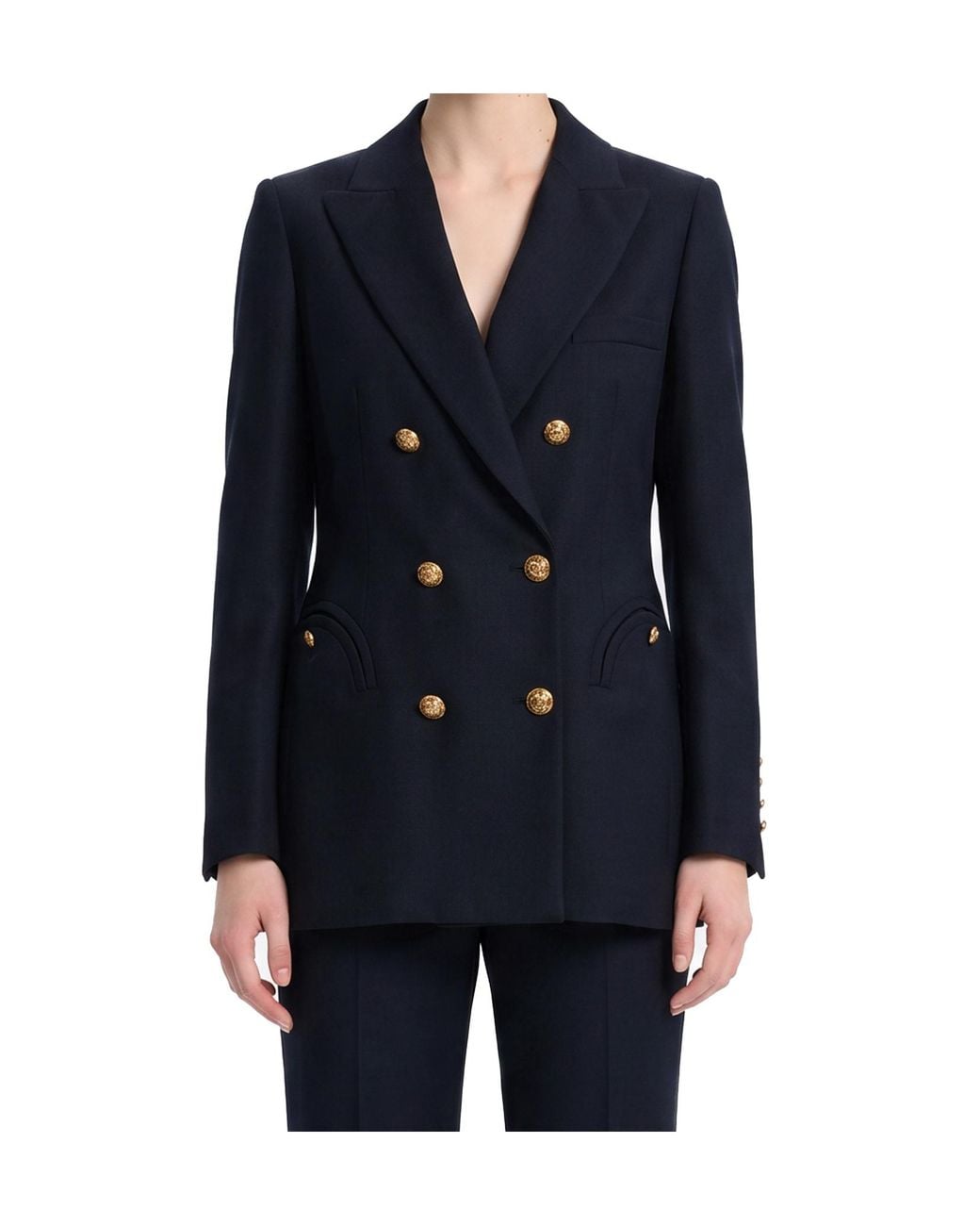 Blazé Milano Blue Blazé Milano Double-Breasted Tailored Blazer