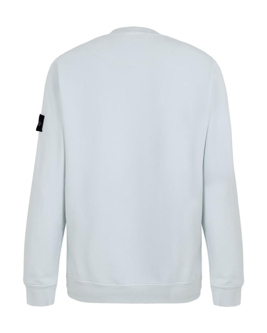 Stone Island Blue Logo Crew Neck Sweatshirt for men