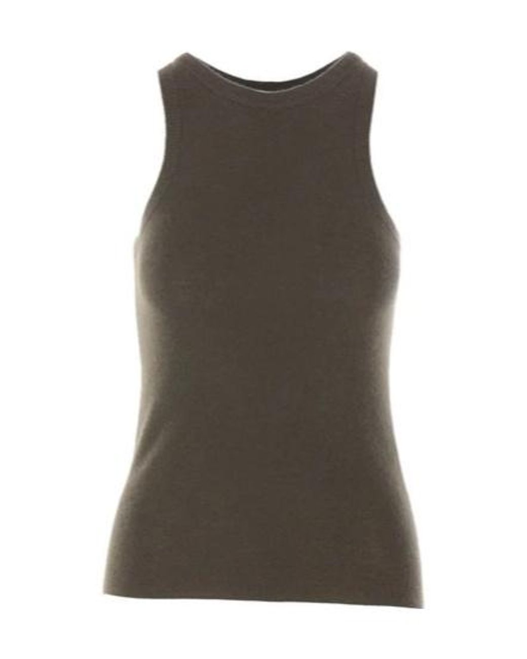 Co. Green Ribbed-Knit Trim Vest