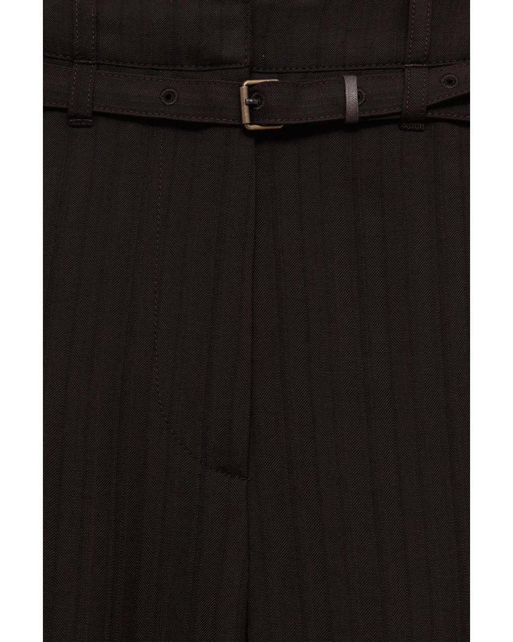 Dries Van Noten Black Drawstring Casual Trousers