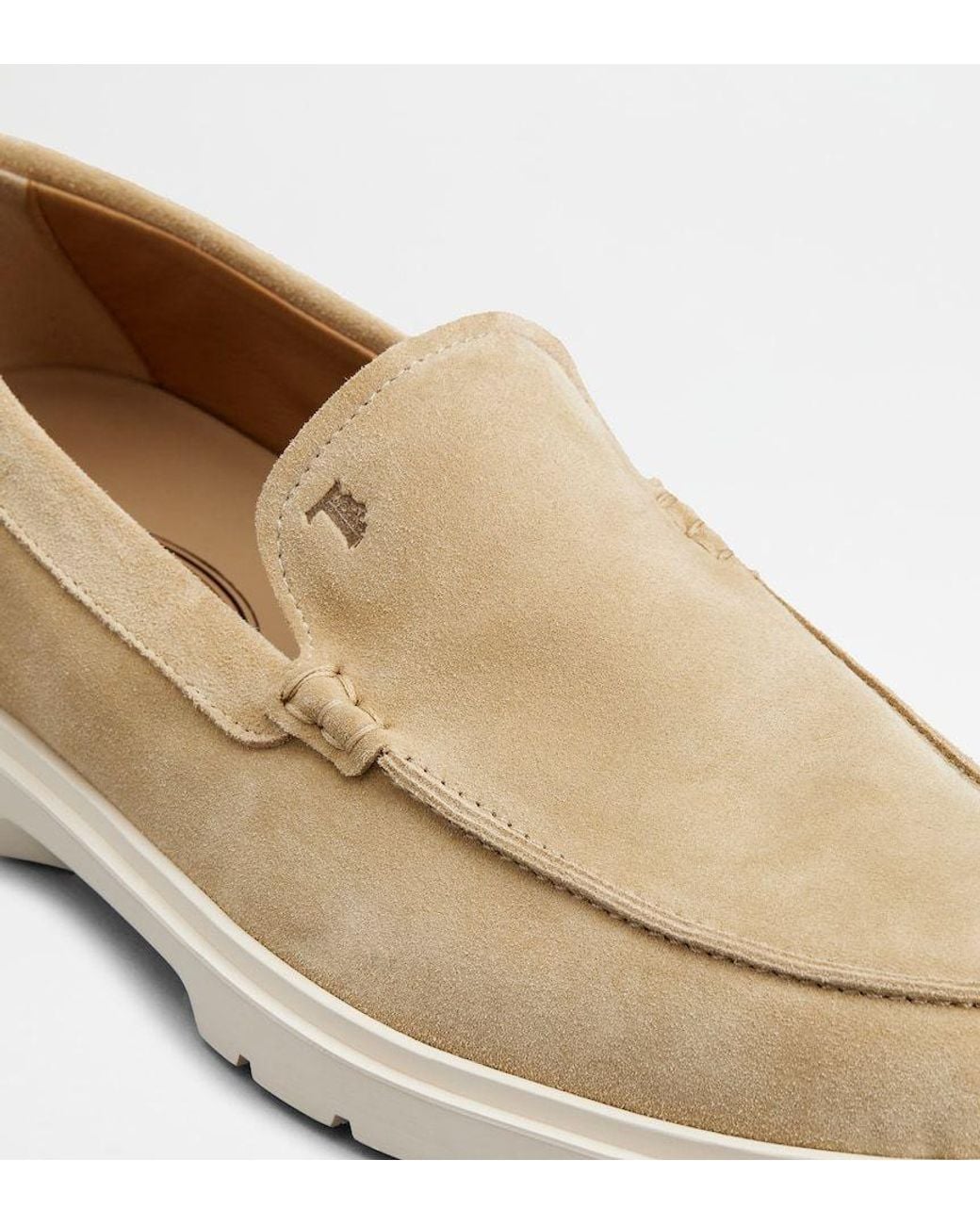 Tod's Natural Round Toe Slip-On Loafers for men