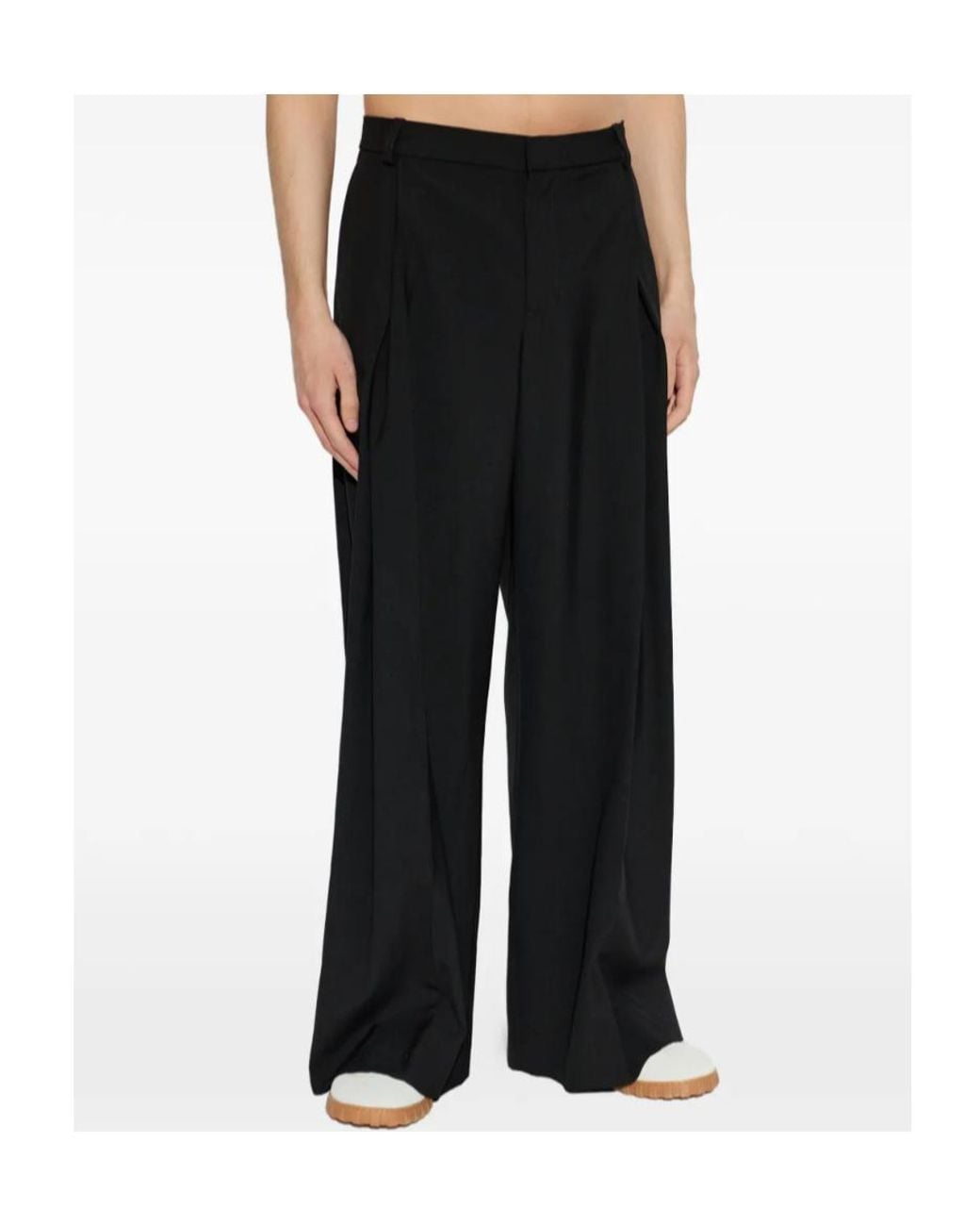 Casablanca Black Pleated Trousers for men
