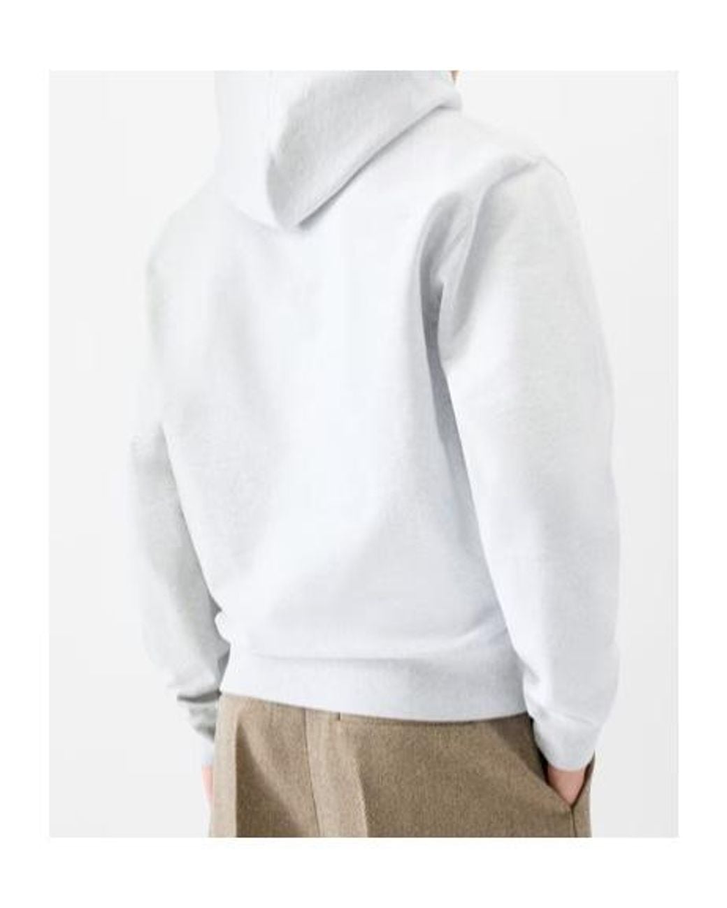 Jacquemus White The Gros Grain Long Sleeved Hoodie for men