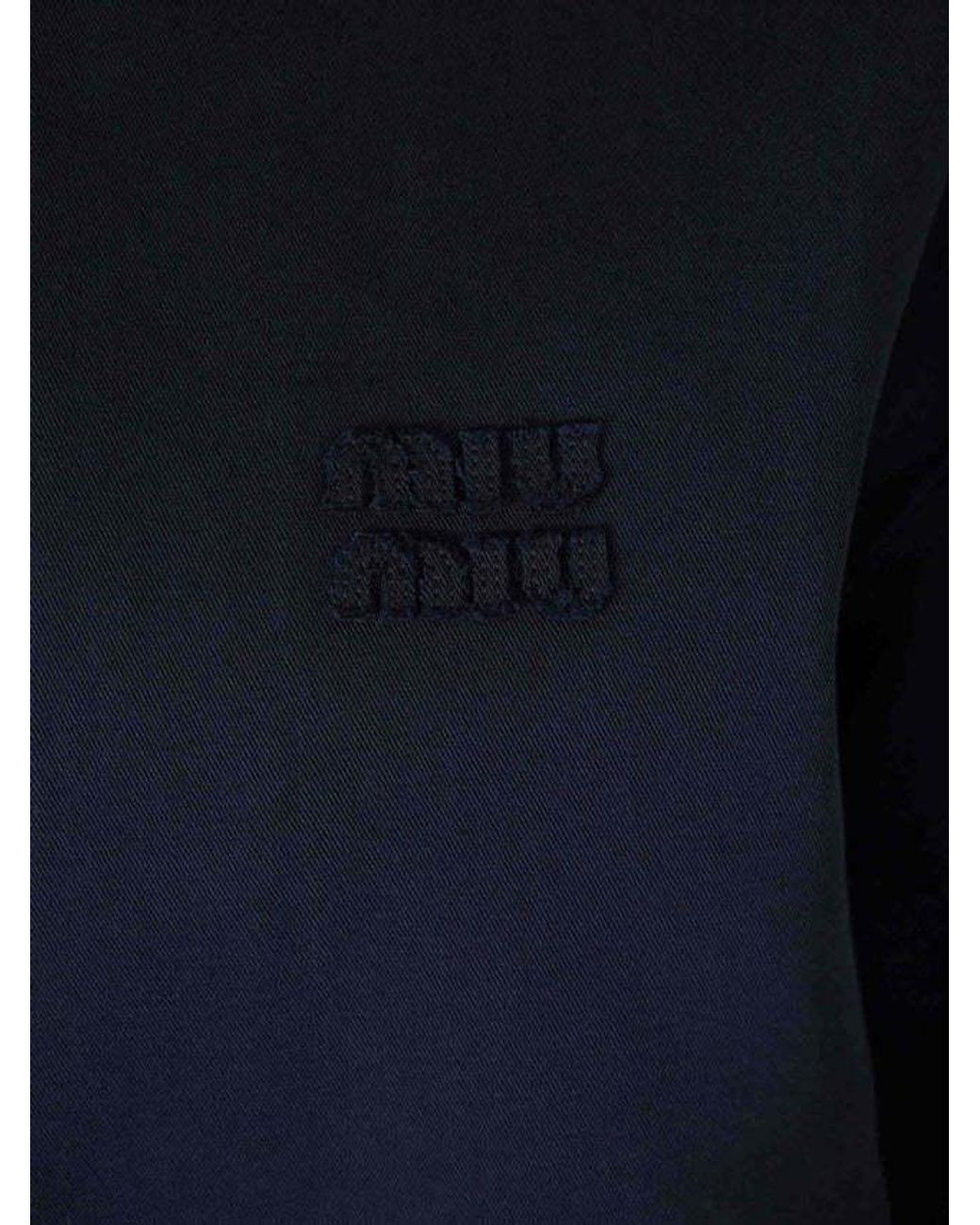 Miu Miu Blue Long-Sleeve Casual Jacket