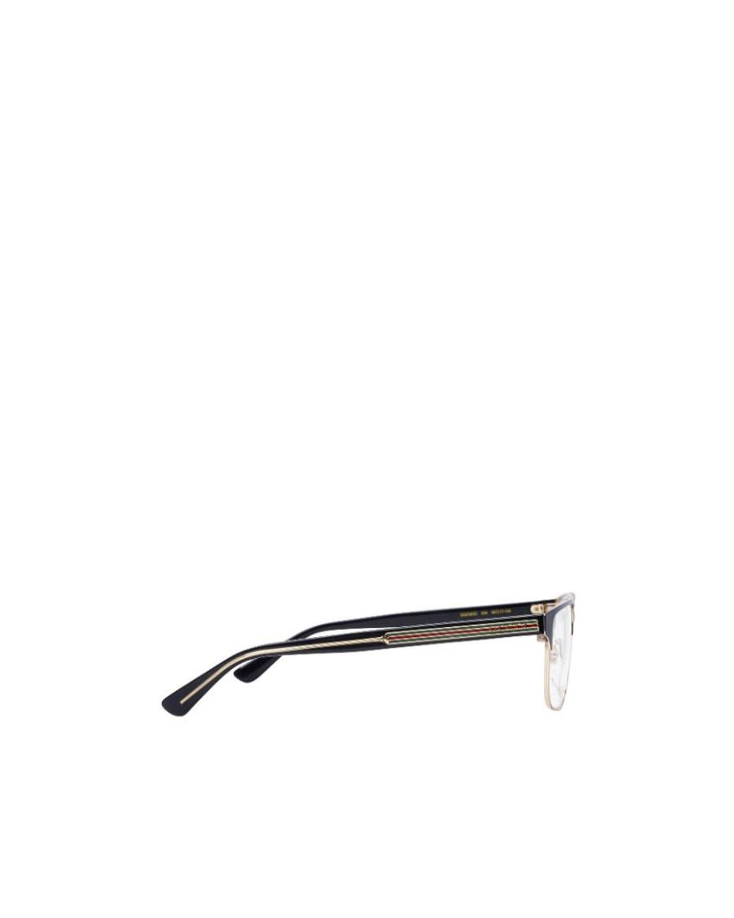 Gucci White Eyewear Rectangle Frame Glasses for men