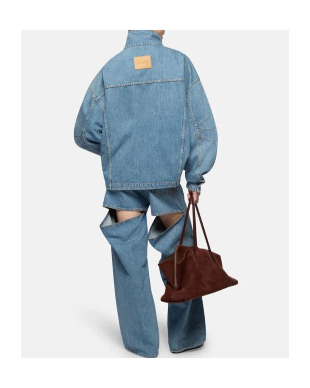 The Attico Blue The Denim Bomber Jacket