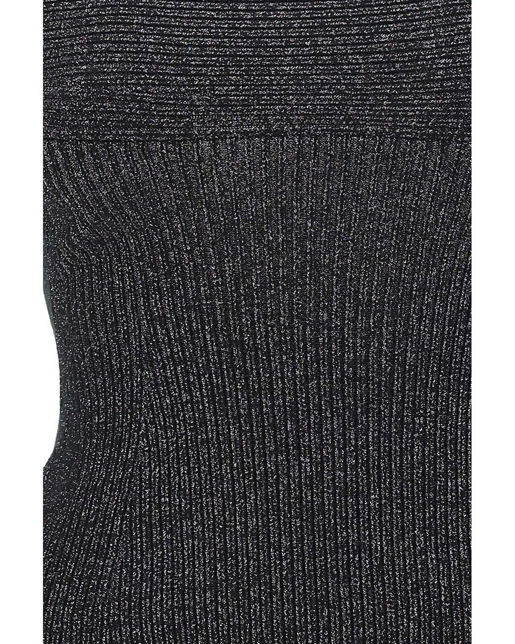 Khaite Black Off-Shoulder Long-Sleeved Top
