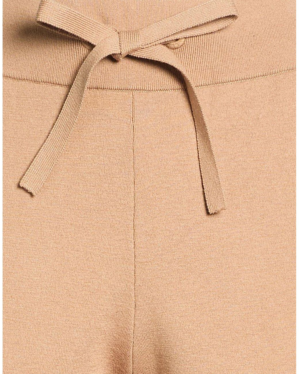 Burberry Natural Camel Pants Cashmere, Cotton, Polyamide, Elastane