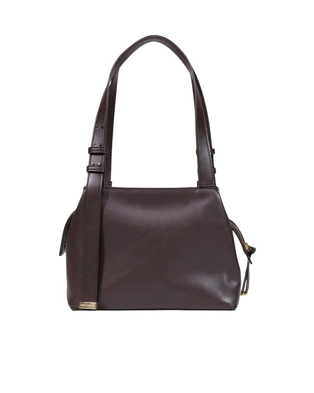 ARMANI EXCHANGE Brown Adjustable-Strap Logo-Print Shoulder Bag