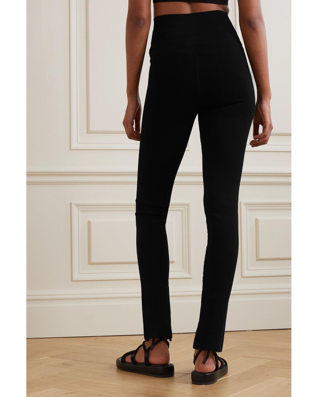 Victoria Beckham Black High-Waisted Stretchy Pants
