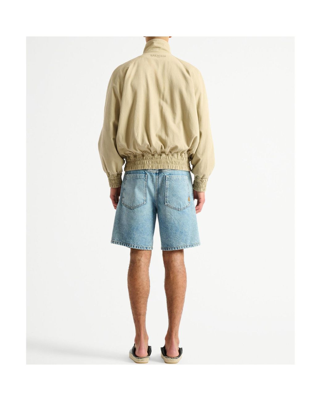 Balmain Natural Cotton Vintage Bomber Jacket for men