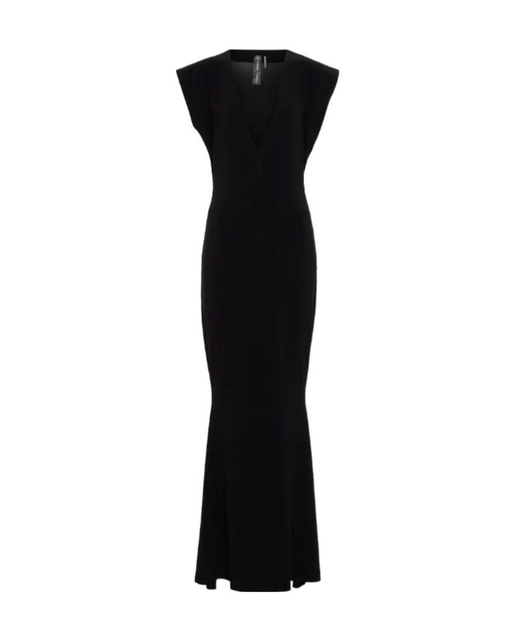 Norma Kamali Black V-Neck Maxi Gown