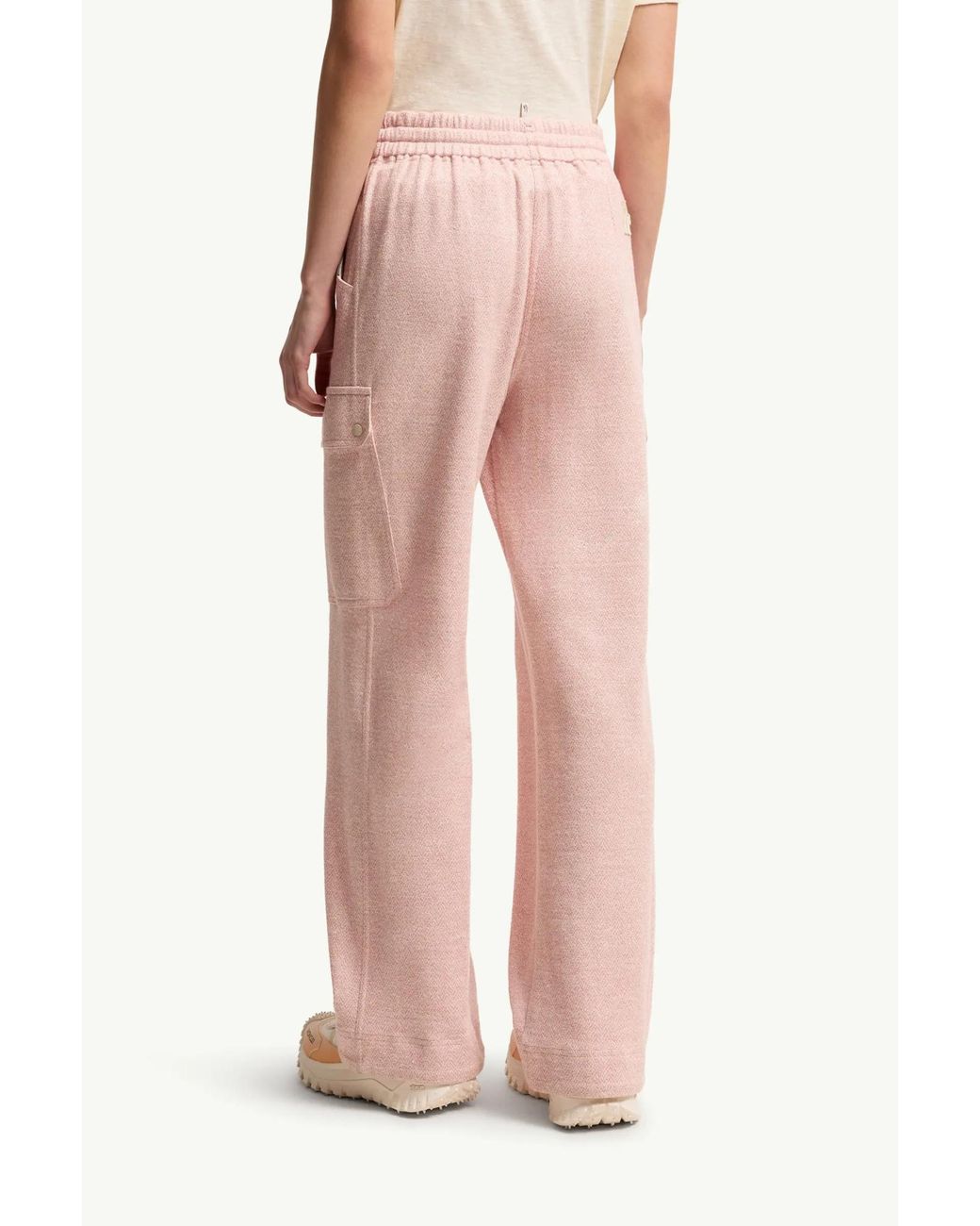 Moncler Pink Grenoble Drawstring Track Trousers