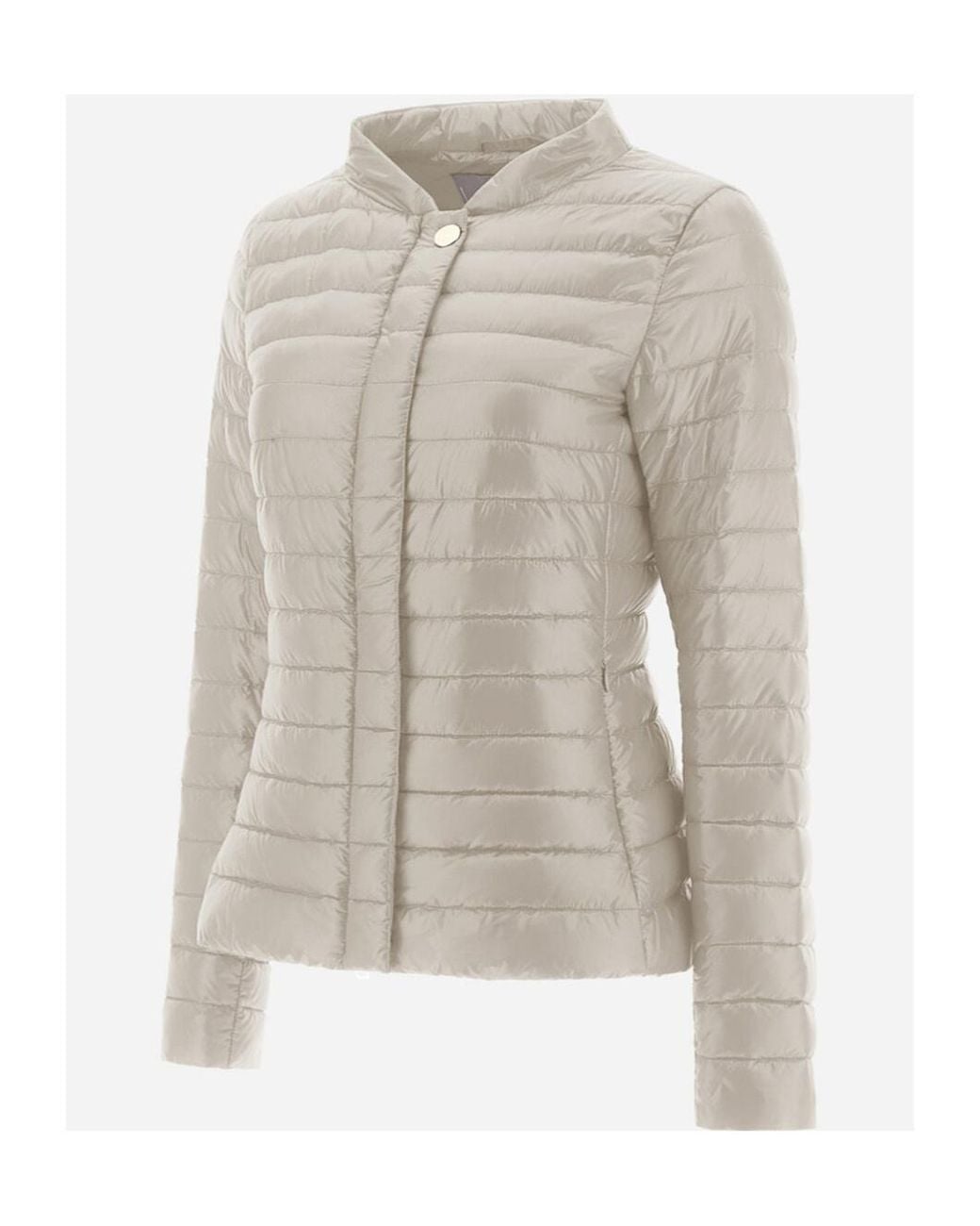 Herno Gray Quilted Fitted Down Jacket