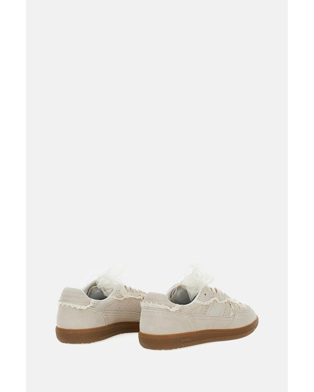 Alohas White Crochet Detail Low-Top Sneakers