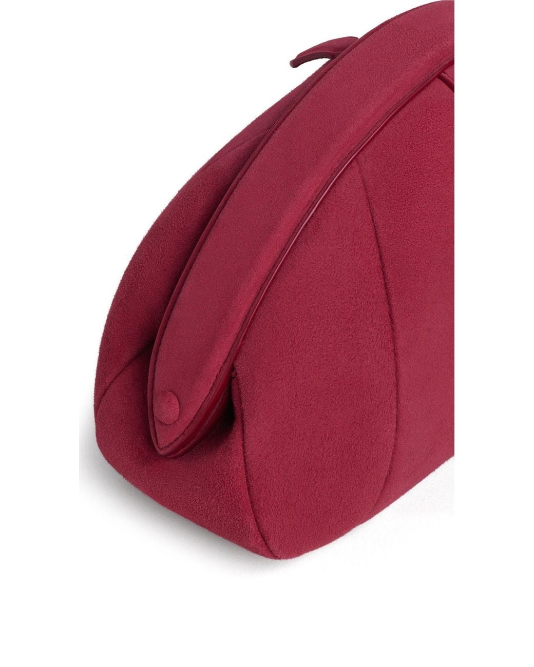 Alaïa Red Small Suede Clutch Bag