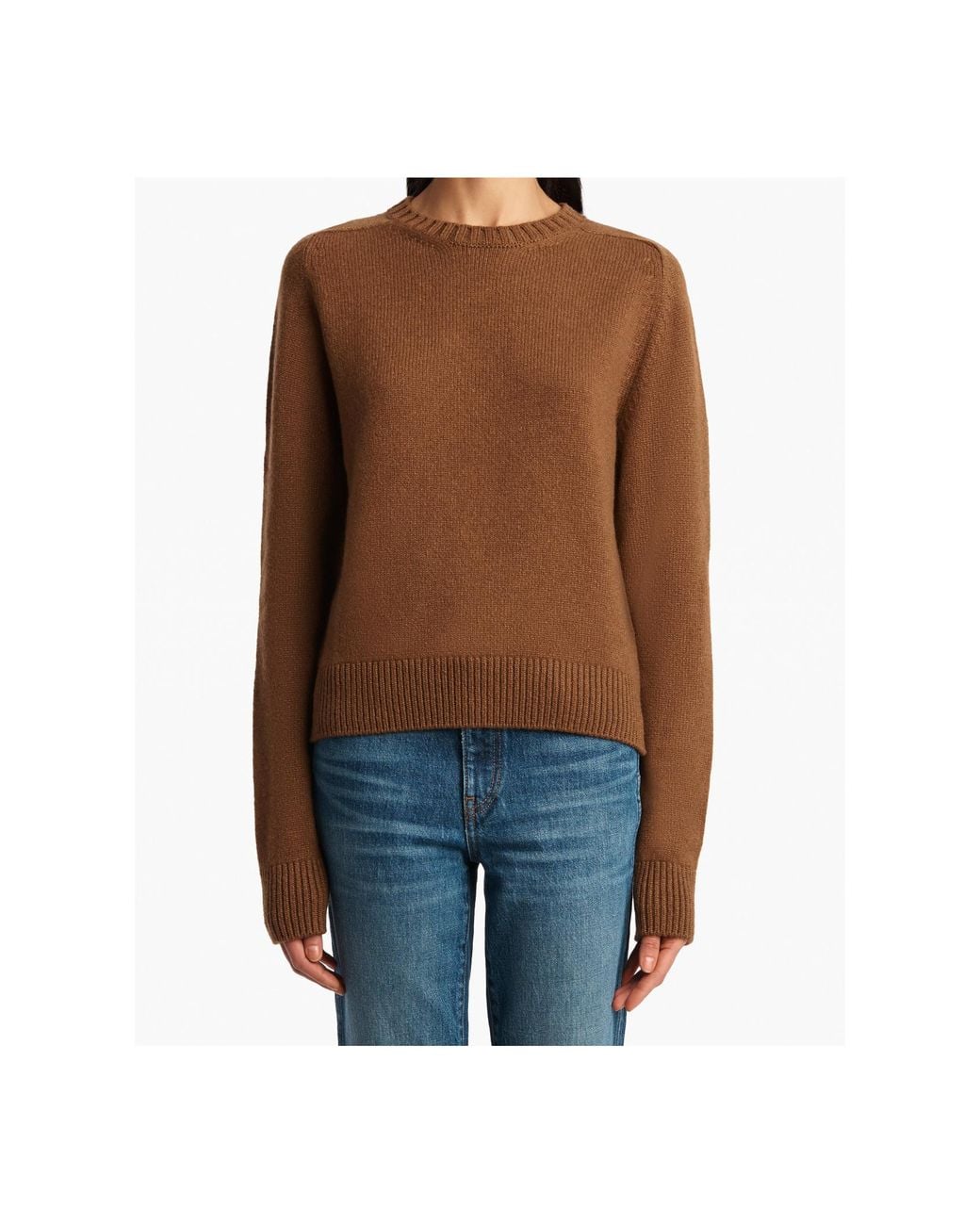 Khaite Brown Nera Crewneck Sweater