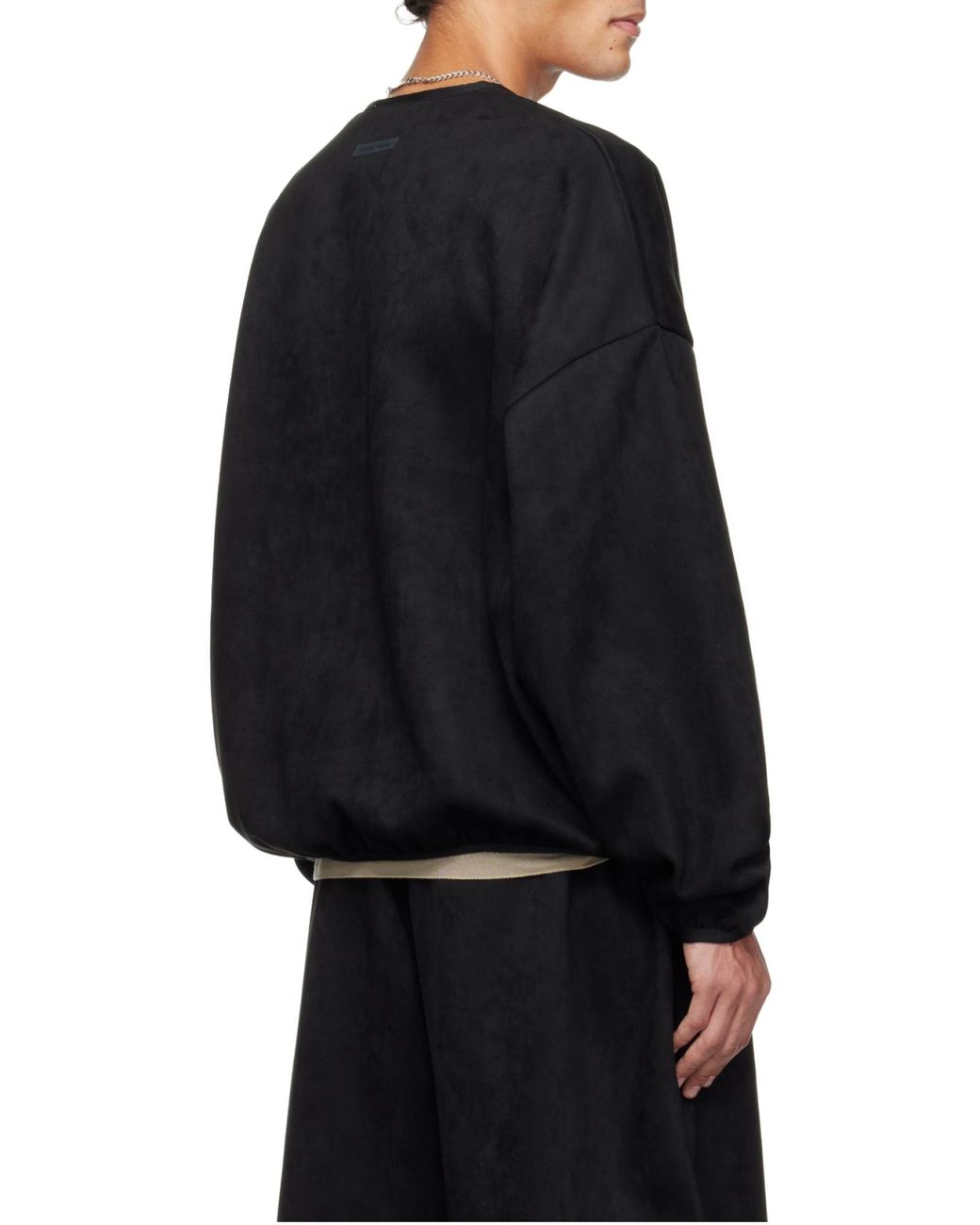 Fear Of God Black Long Sleeved Crewneck Sweatshirt for men