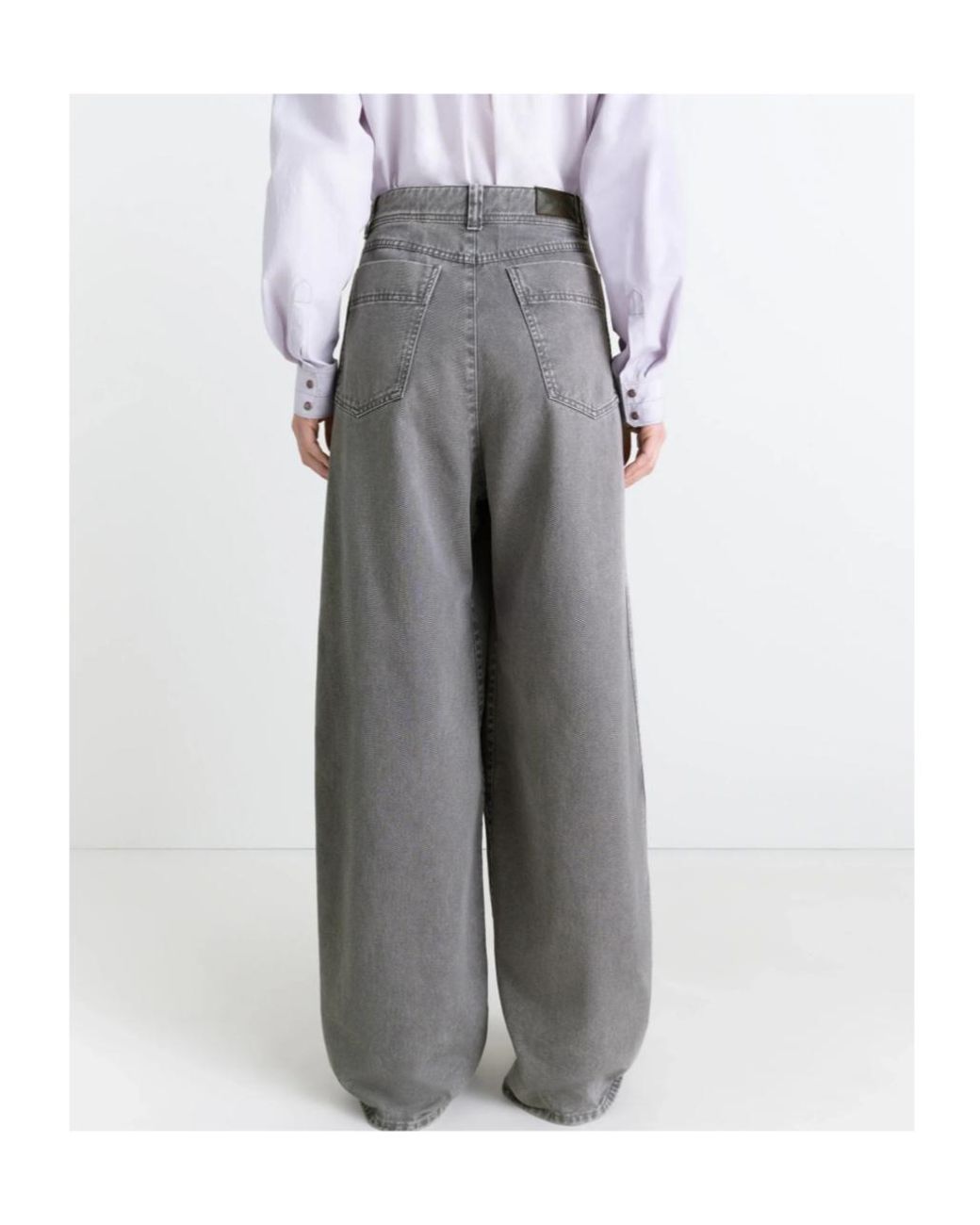 Lemaire Gray Snow-Wash Tapered Trousers