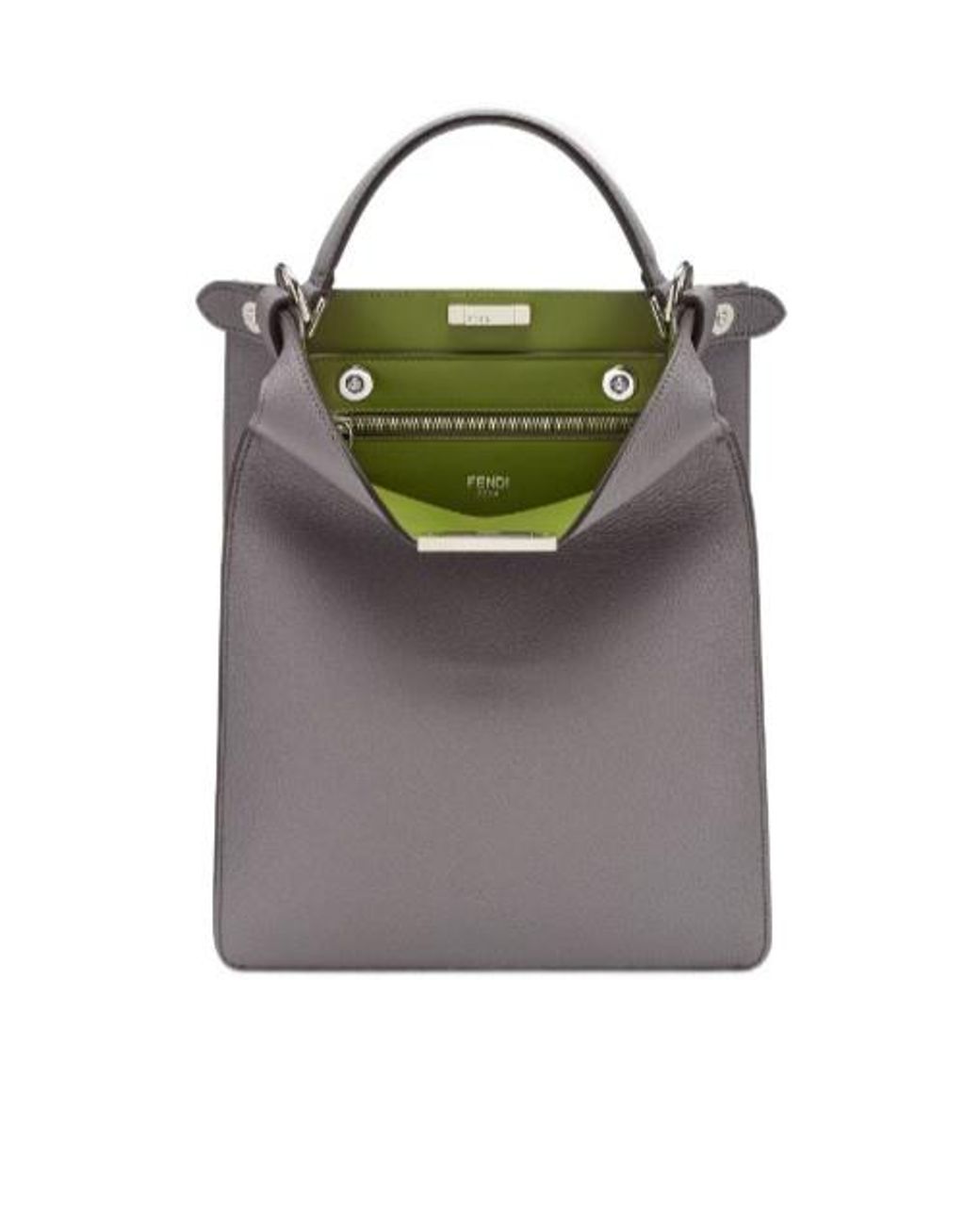 Fendi Gray Peekaboo X-Lite Small Tote Bag for men