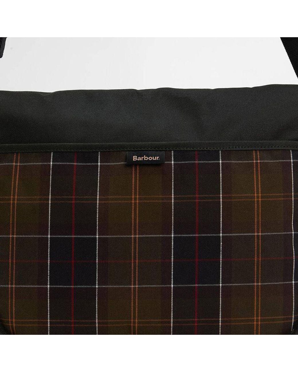 Barbour Black Logo-Patch Messenger Bag for men