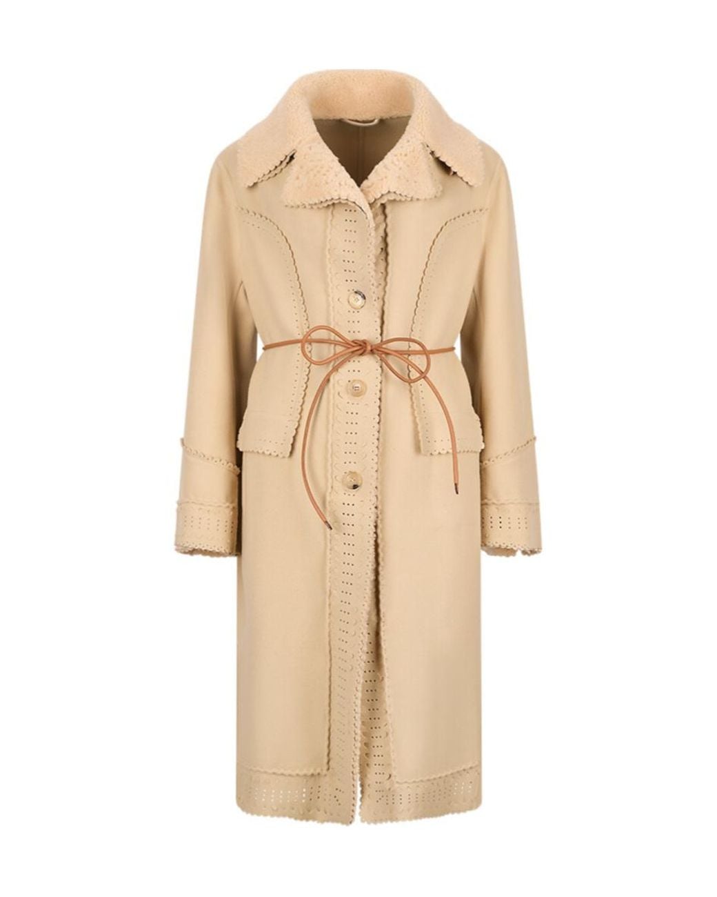 Ermanno Scervino Natural Lapel Coat