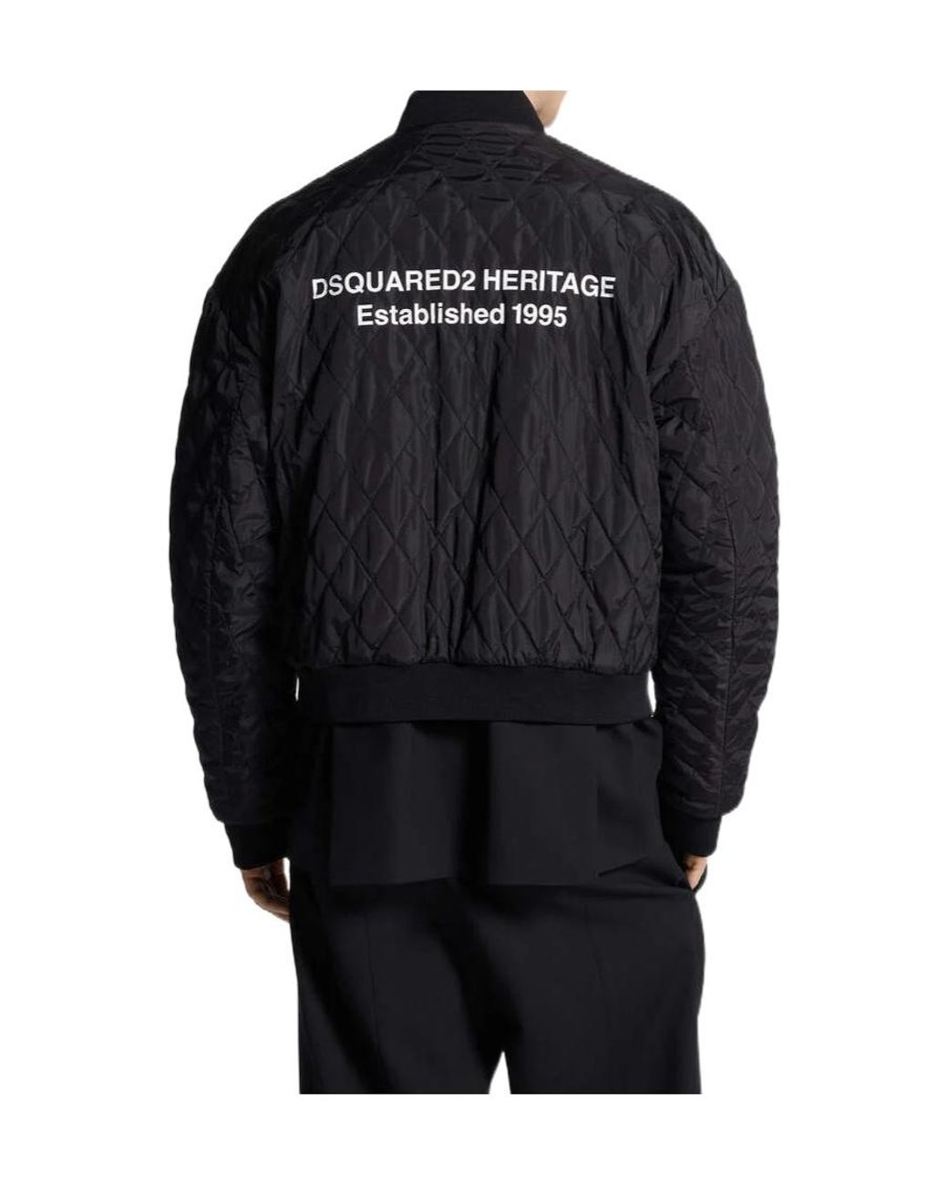 DSquared² Black Stand Collar Jacket for men