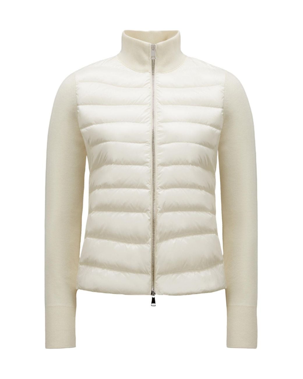 Moncler White Padded Zip-Up Cardigan