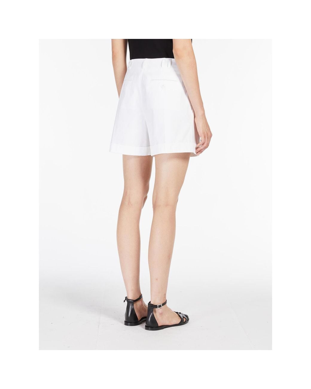 Max Mara White Studio Bergen Turn-Up Hem Shorts