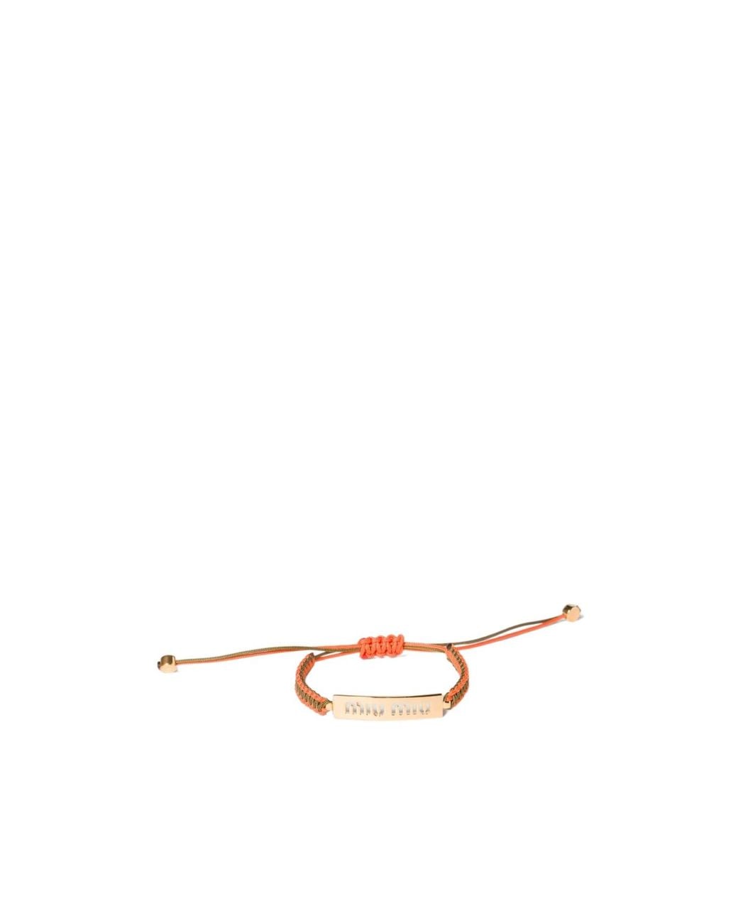 Miu Miu White Cut Out Logo Bracelet