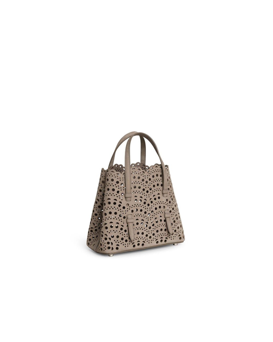 Alaïa Natural Alaïa Mina 20 Cut-Out Top Handle Bag