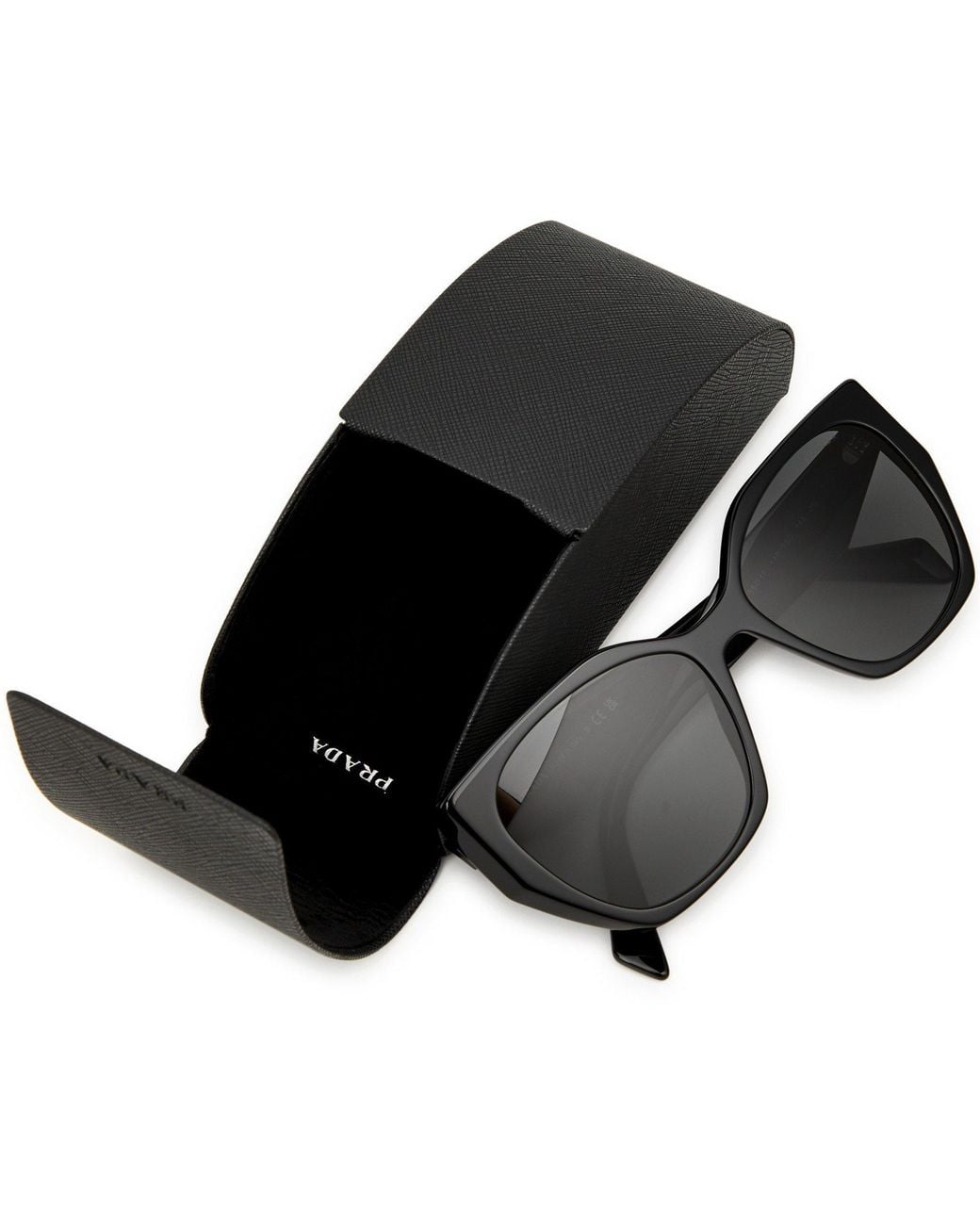 Prada Gray Thick-Frame Cat's Eye Sunglasses