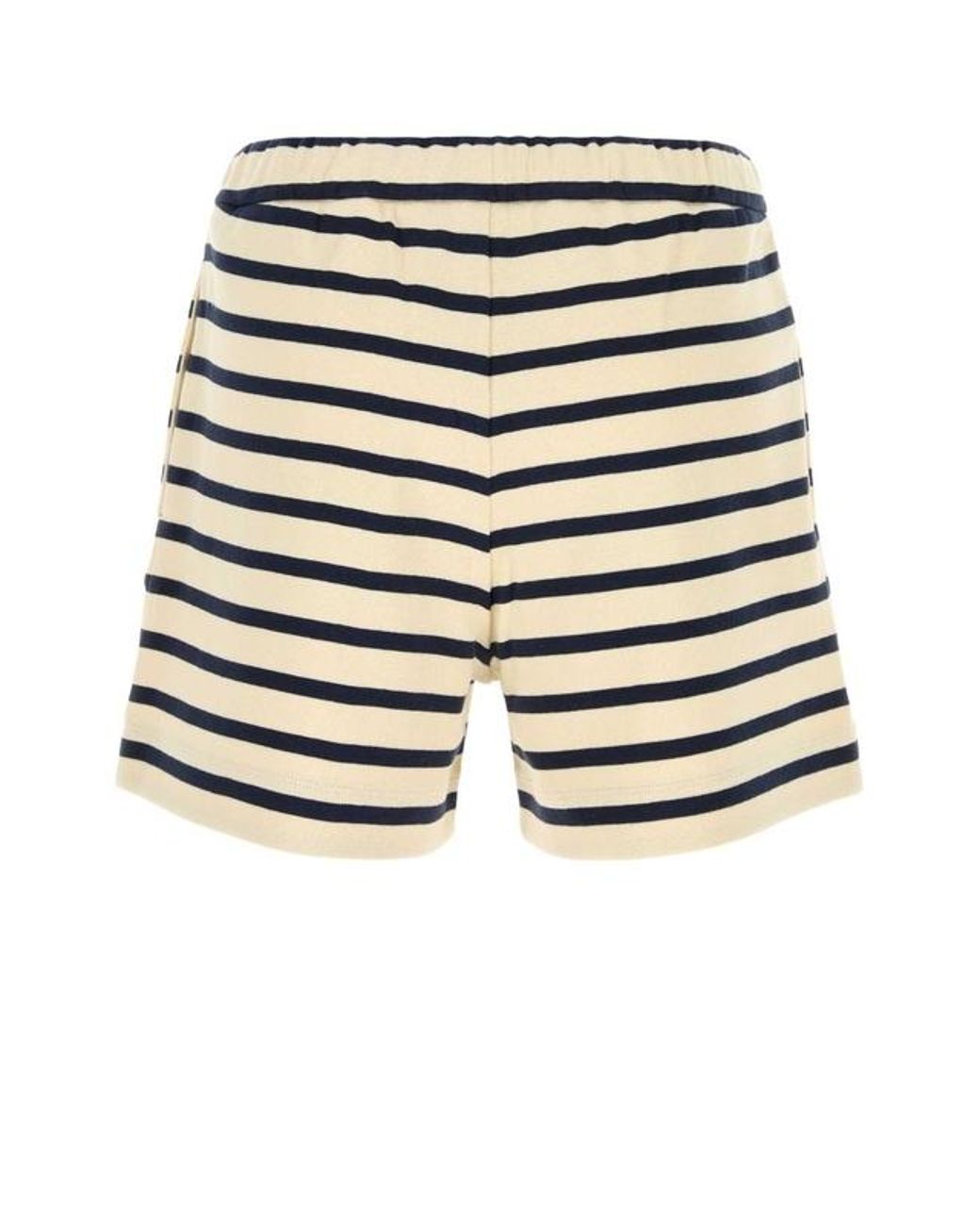 Moncler Multicolor Logo Patch Striped Shorts