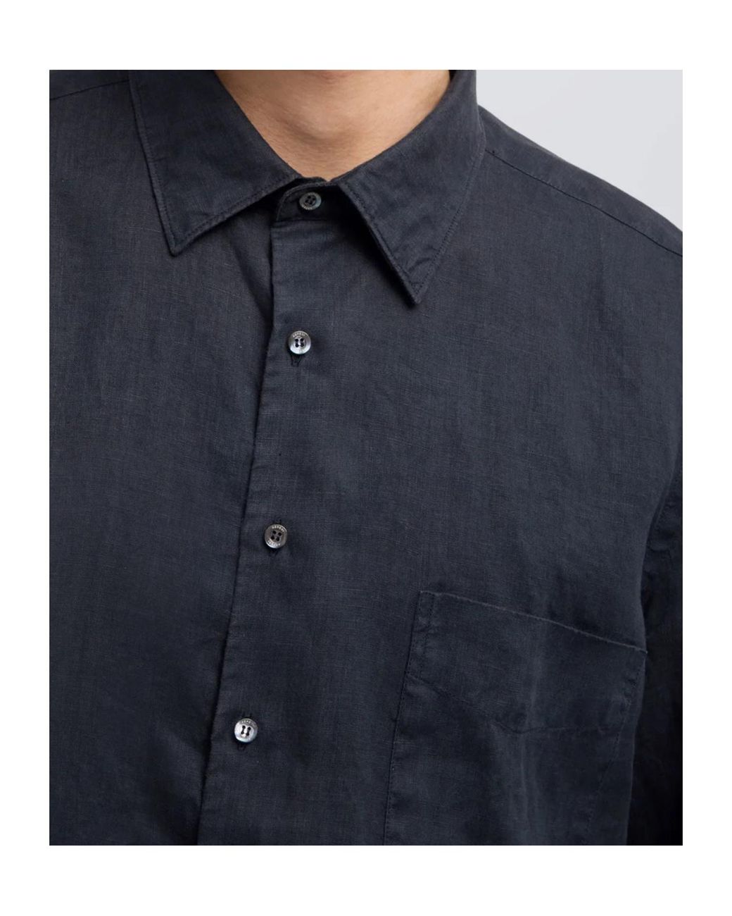 Aspesi Blue Chest-Pocket Shirt for men