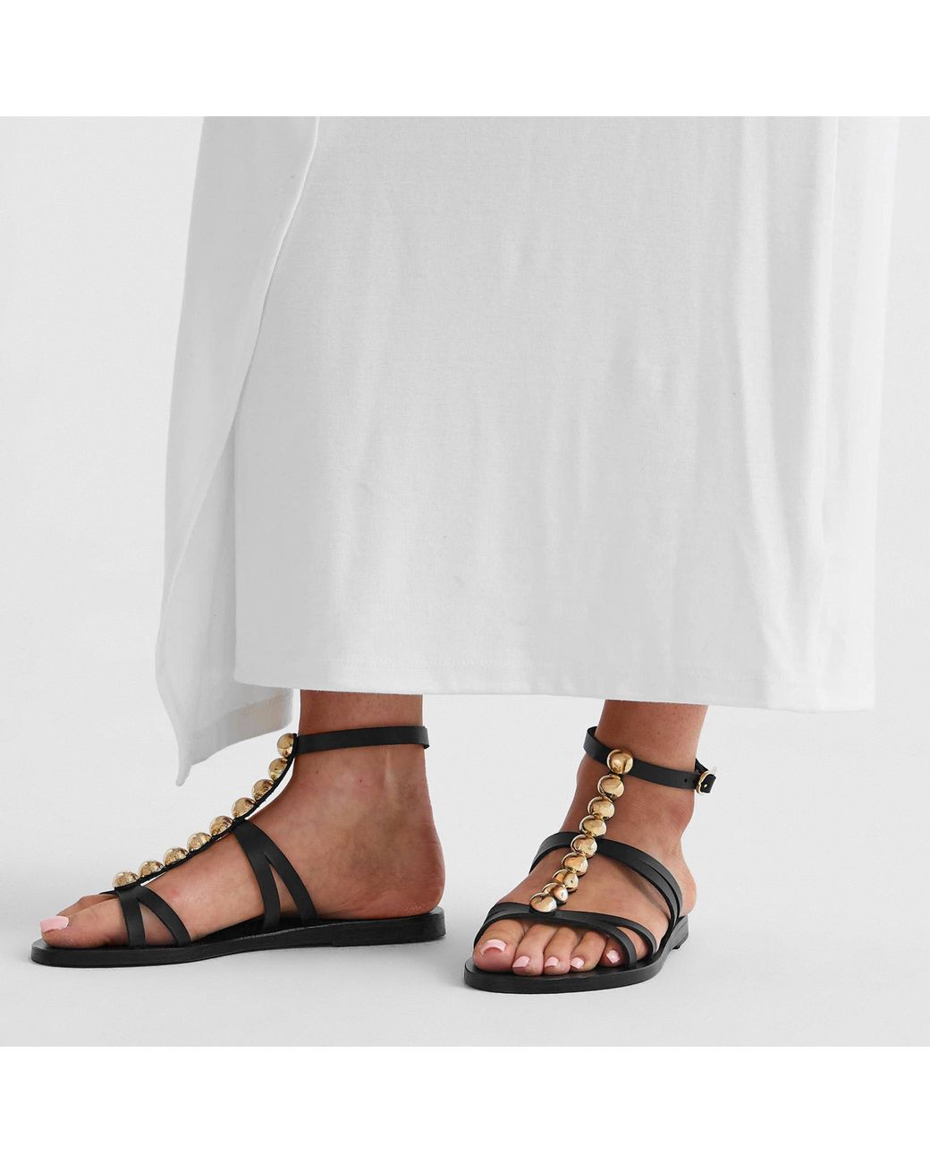 Ancient Greek Sandals Brown Lightweight Flat Sandals